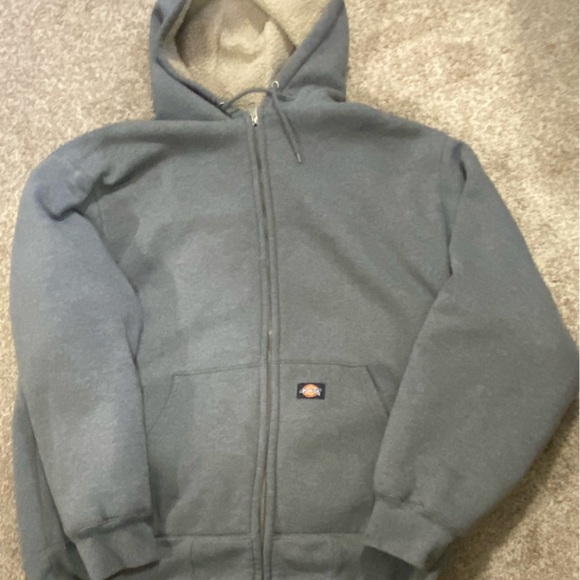 Grey dickies grey zip up with wool interior size xl - Picture 3 of 4